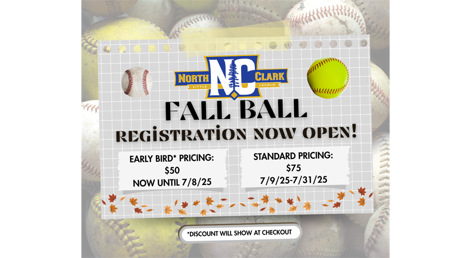 Fall Ball Registration is OPEN!
