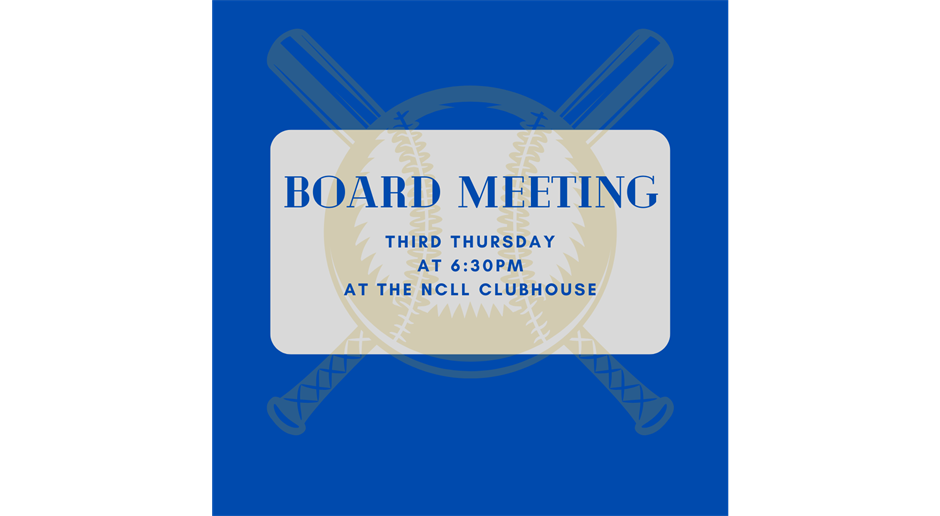 BOARD MEETING THURSDAY 8/21 @ 6:30 PM